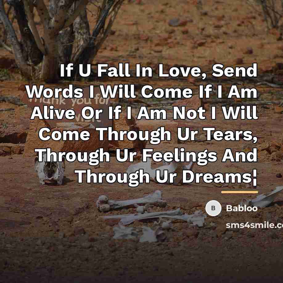 “If U Fall In Love, Send Words I Will Come…” quote by Babloo