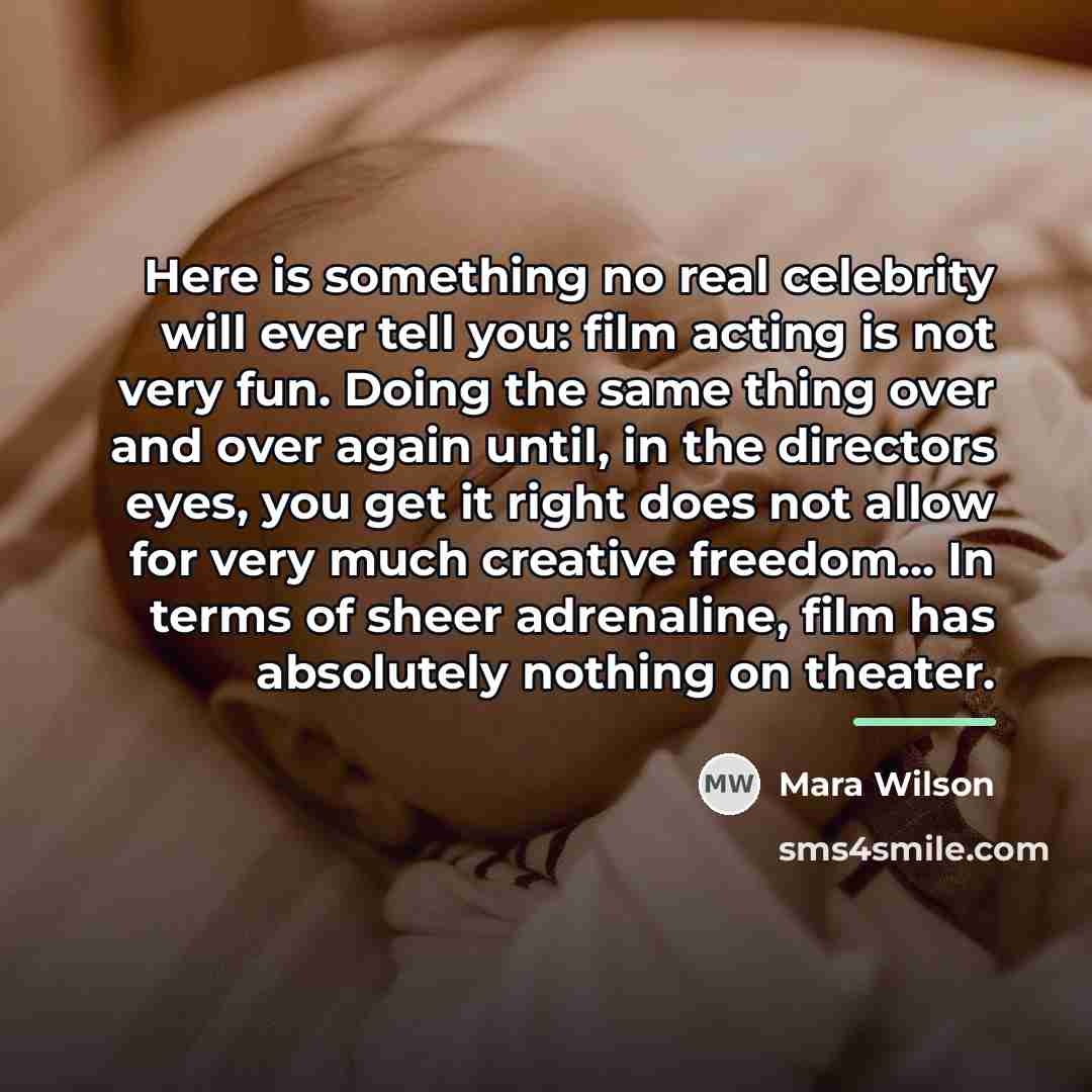 “Here is something no real celebrity will ever tell you:…” quote by Mara Wilson