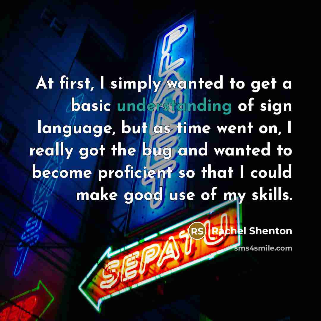 “At first, I simply wanted to get a basic understanding…” quote by Rachel Shenton