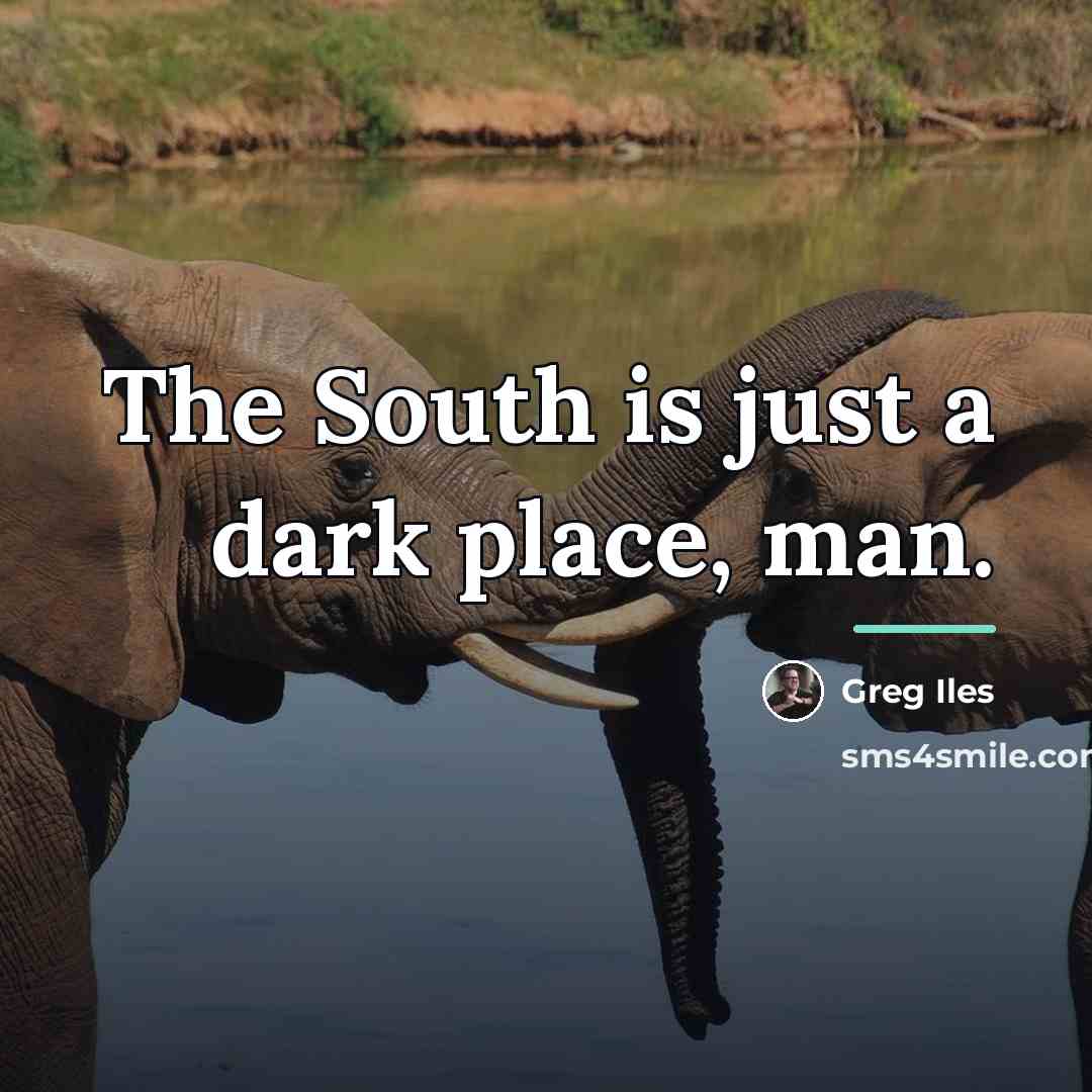 “The South is just a dark place, man.…” quote by Greg Iles