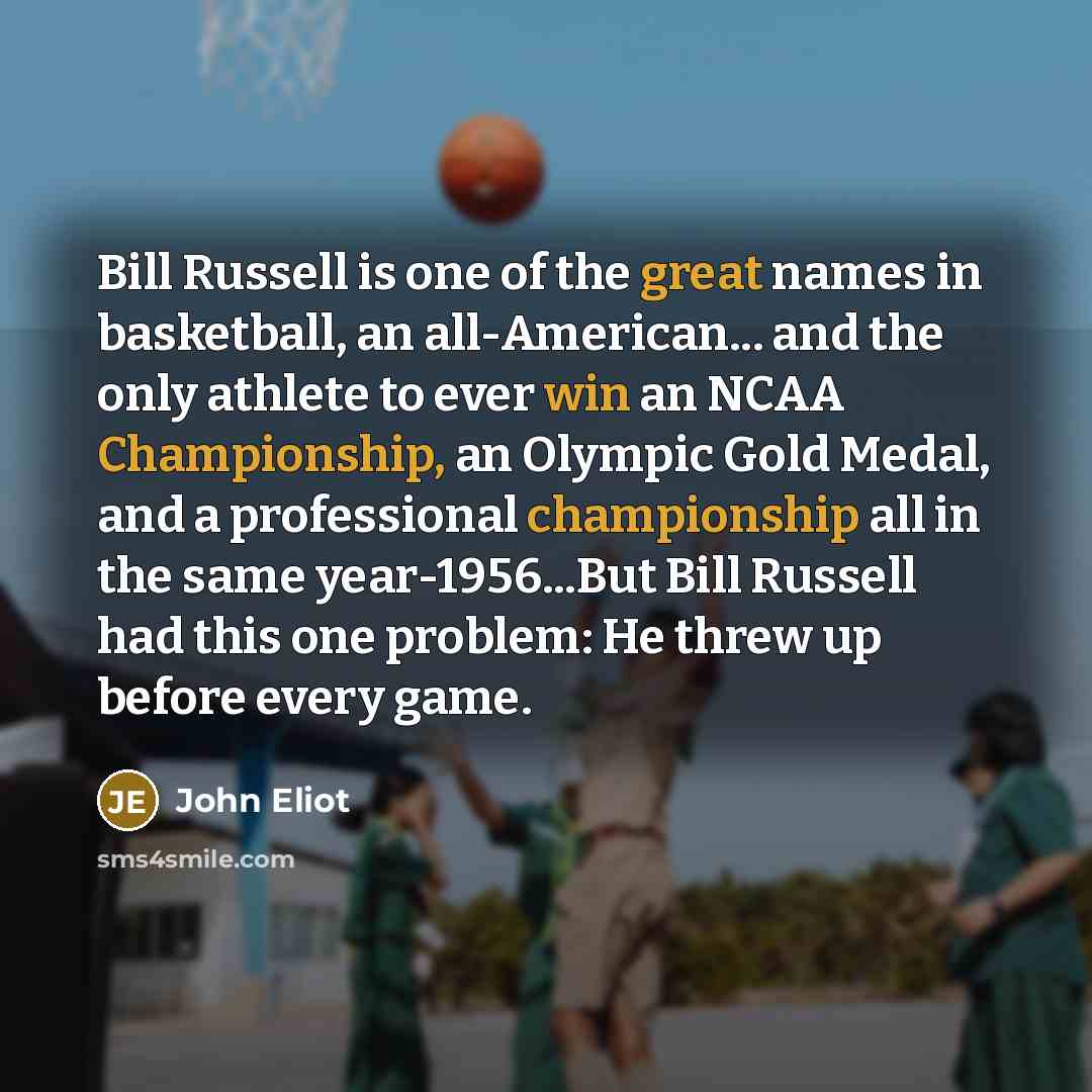 “Bill Russell is one of the great names in basketball,…” quote by John Eliot