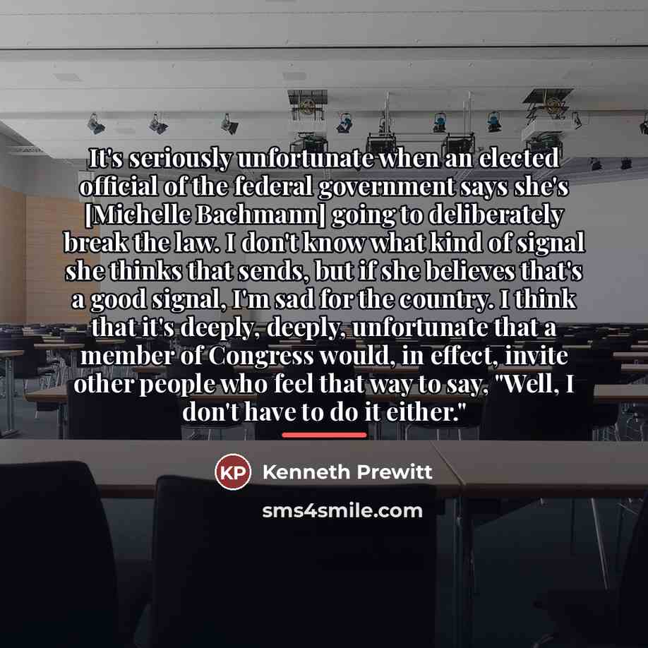 “It's seriously unfortunate when an elected official of the federal…” quote by Kenneth Prewitt