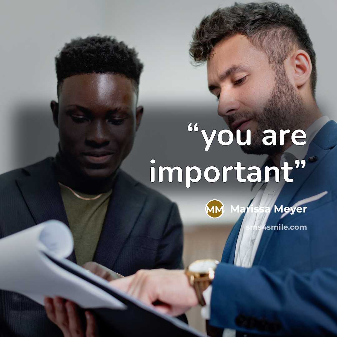 “you are important” quote by Marissa Meyer