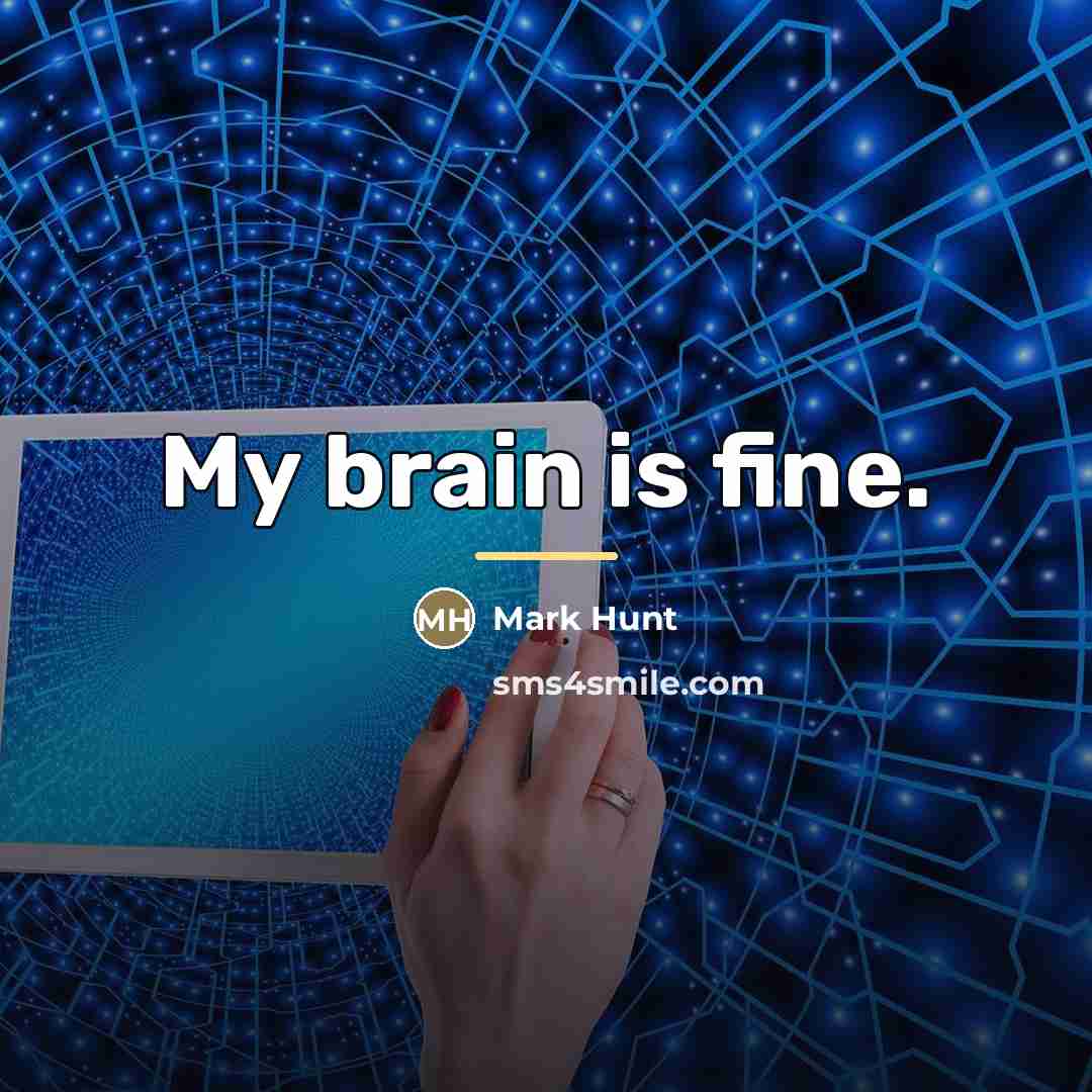 “My brain is fine.…” quote by Mark Hunt