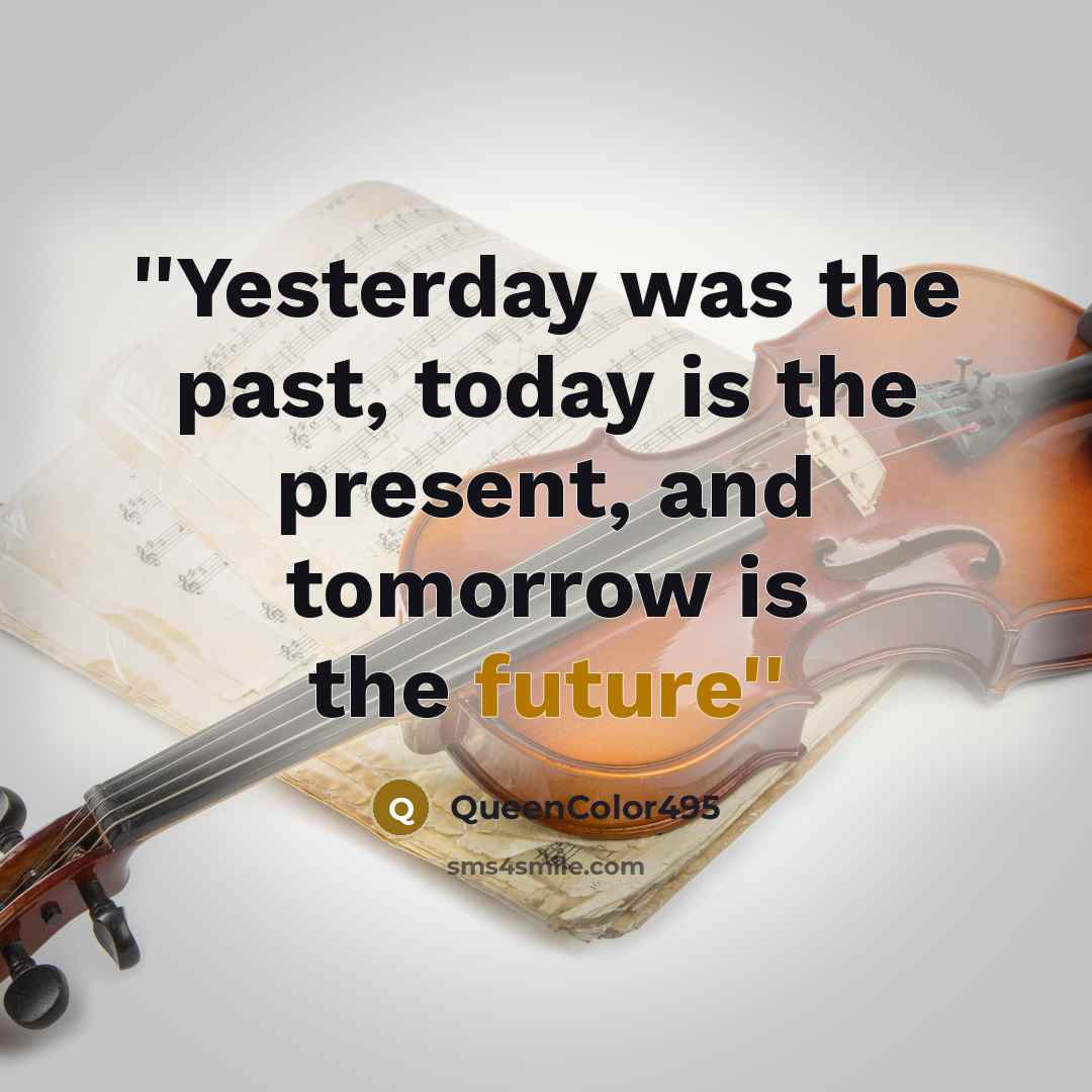 “''Yesterday was the past, today is the present, and tomorrow…” quote by QueenColor495