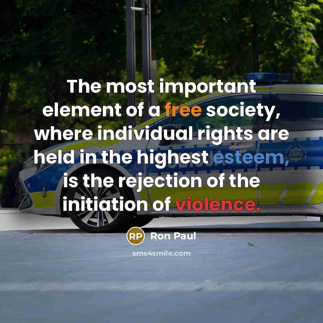 “The most important element of a free society, where individual…” quote by Ron Paul