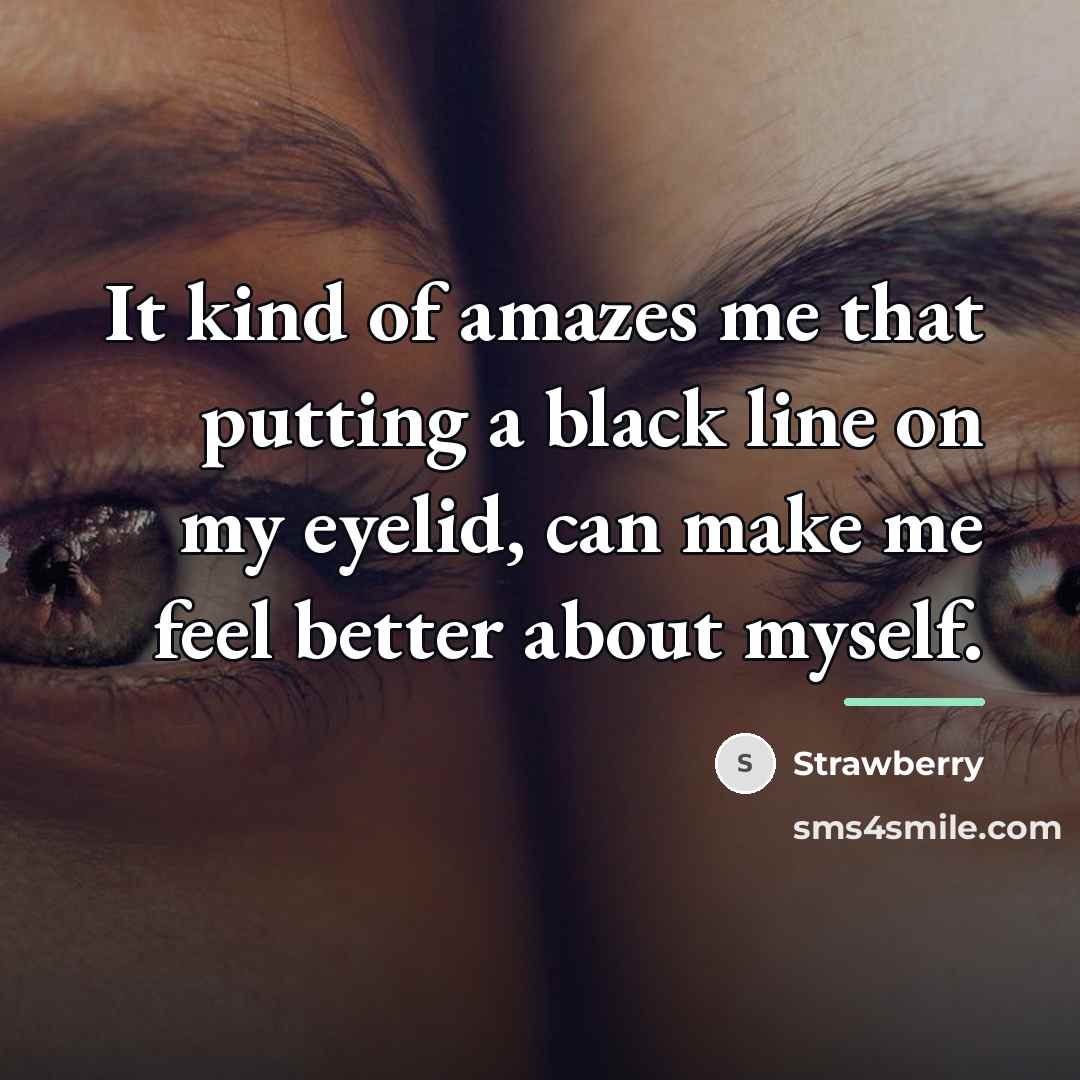 “It kind of amazes me that putting a black line…” quote by Strawberry