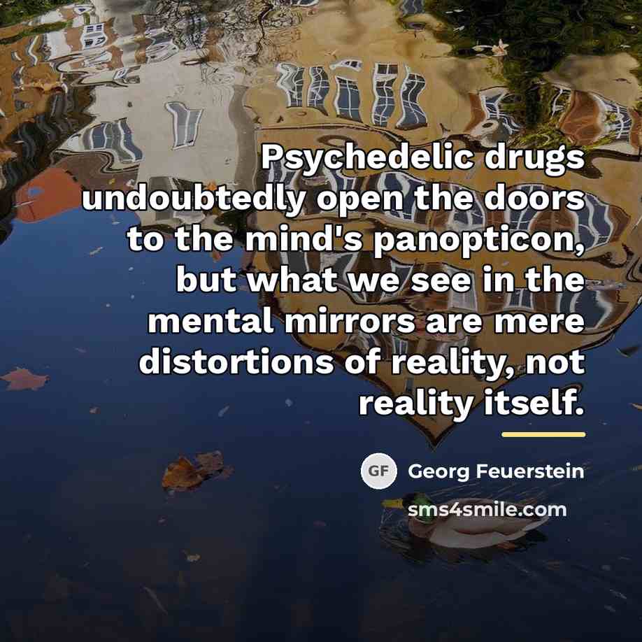 “Psychedelic drugs undoubtedly open the doors to the mind's panopticon,…” quote by Georg Feuerstein