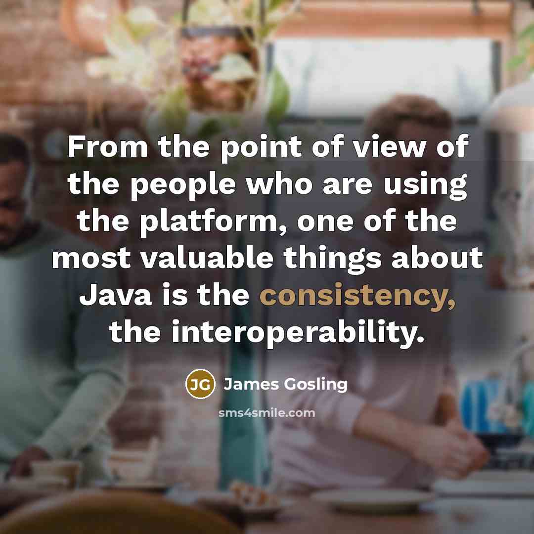 “From the point of view of the people who are…” quote by James Gosling
