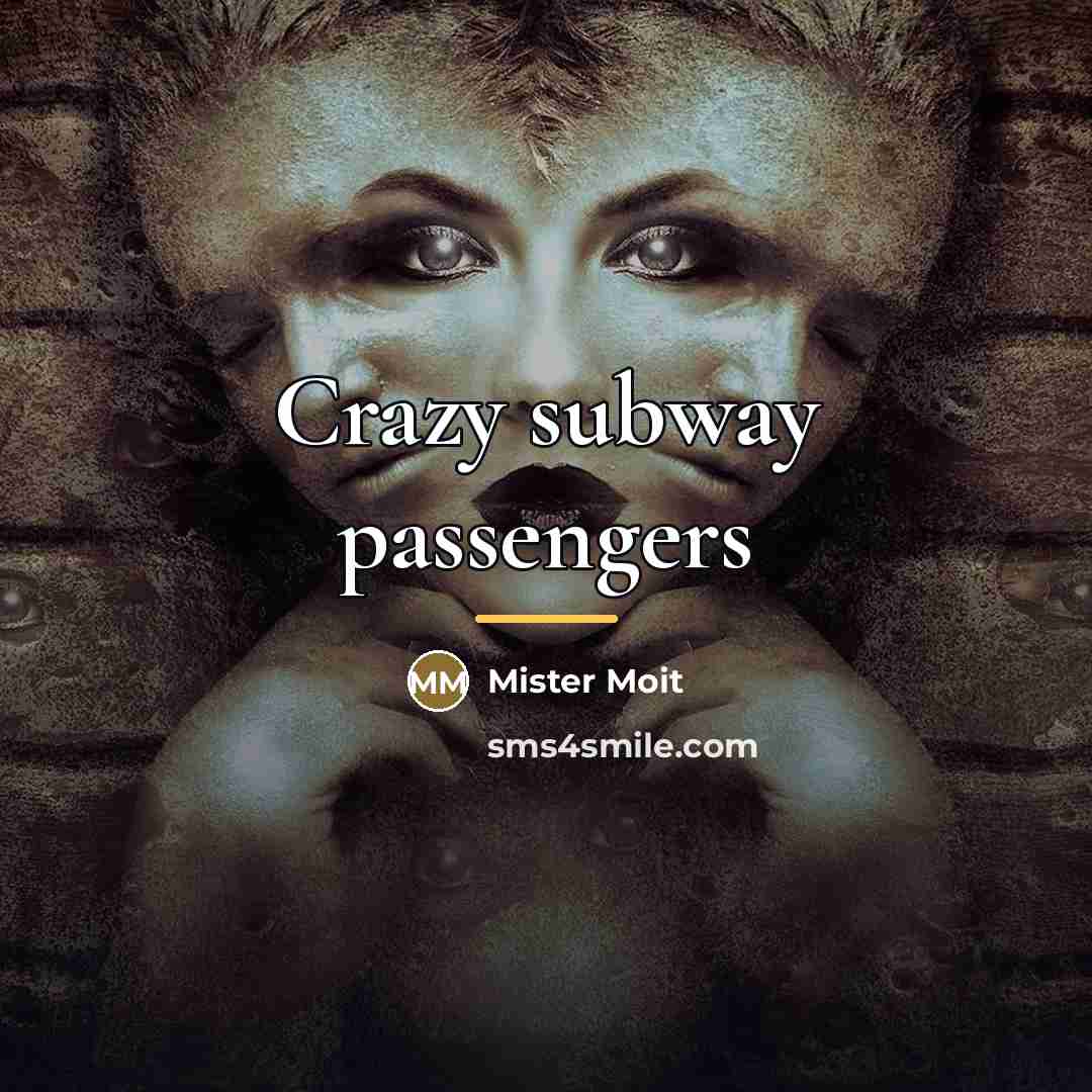 “Crazy subway passengers…” quote by Mister Moit