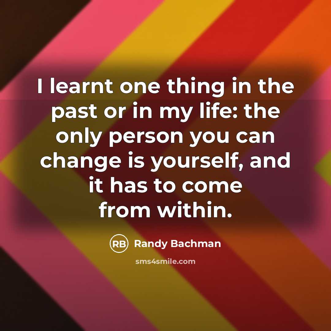 “I learnt one thing in the past or in my…” quote by Randy Bachman