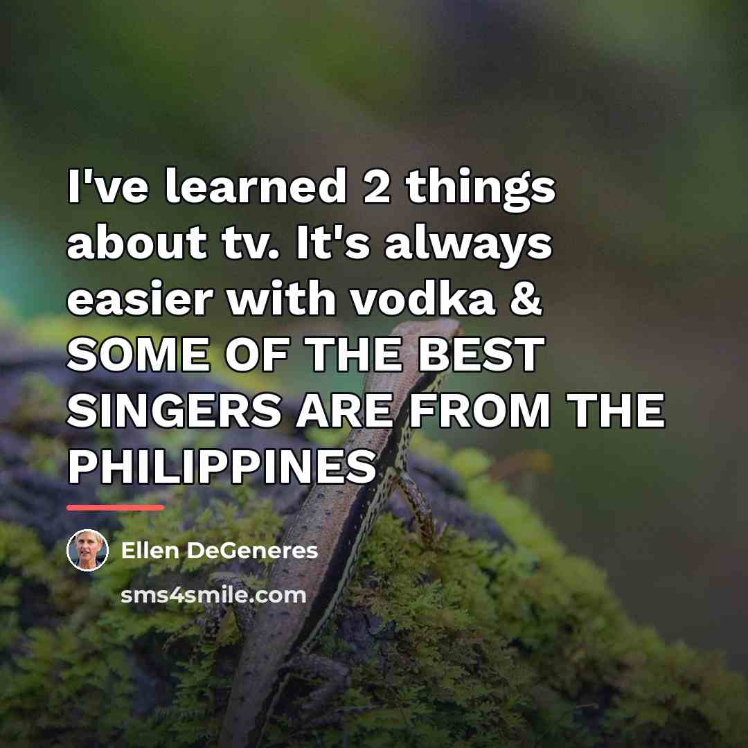 “I've learned 2 things about tv. It's always easier with…” quote by Ellen DeGeneres