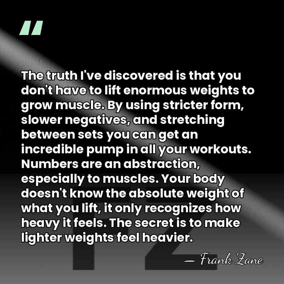 The truth I've discovered is that you don't have to lift enormous&hellip; - Frank Zane