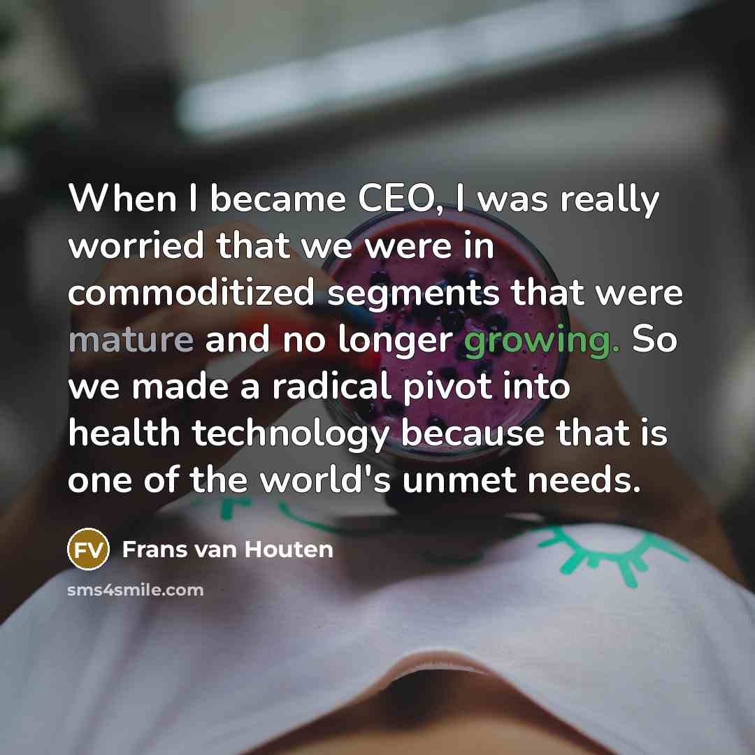 “When I became CEO, I was really worried that we…” quote by Frans van Houten