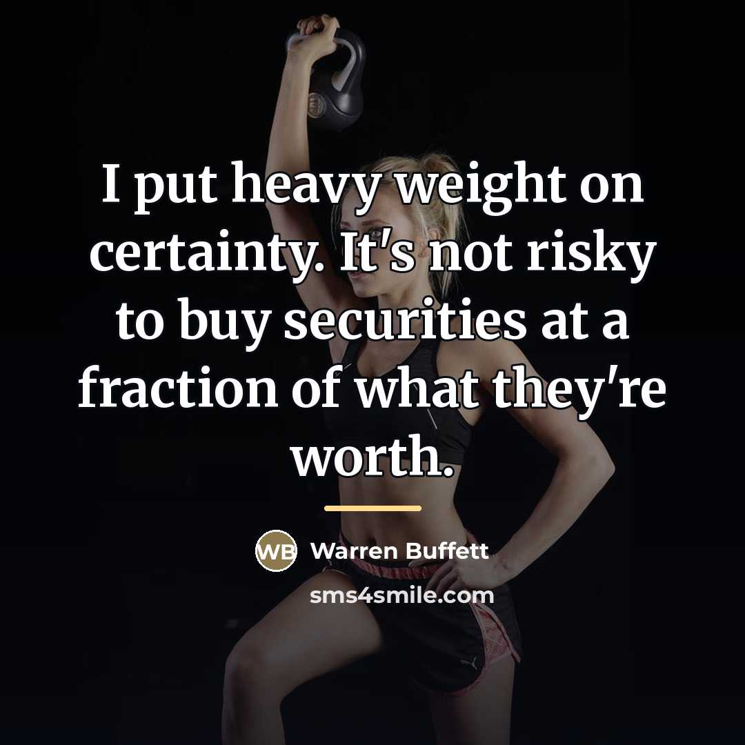 “I put heavy weight on certainty. It's not risky to…” quote by Warren Buffett