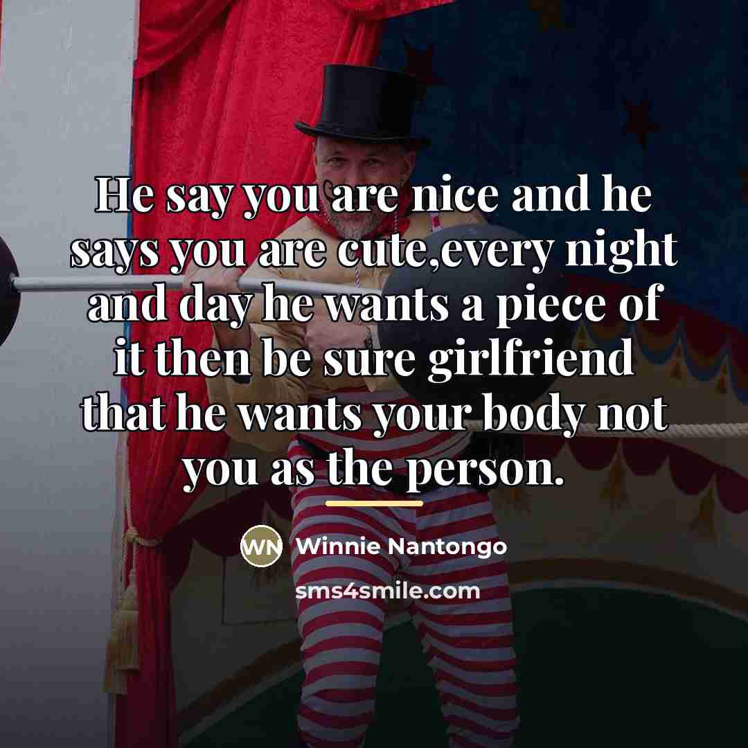 “He say you are nice and he says you are…” quote by Winnie Nantongo