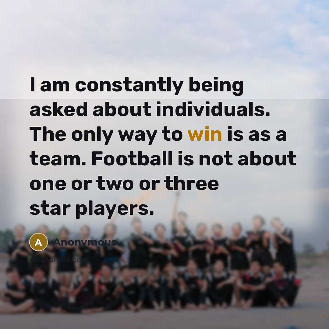 “I am constantly being asked about individuals. The only way…” quote by Anonymous