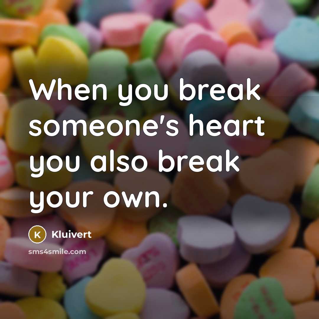 “When you break someone's heart you also break your own.” quote by Kluivert