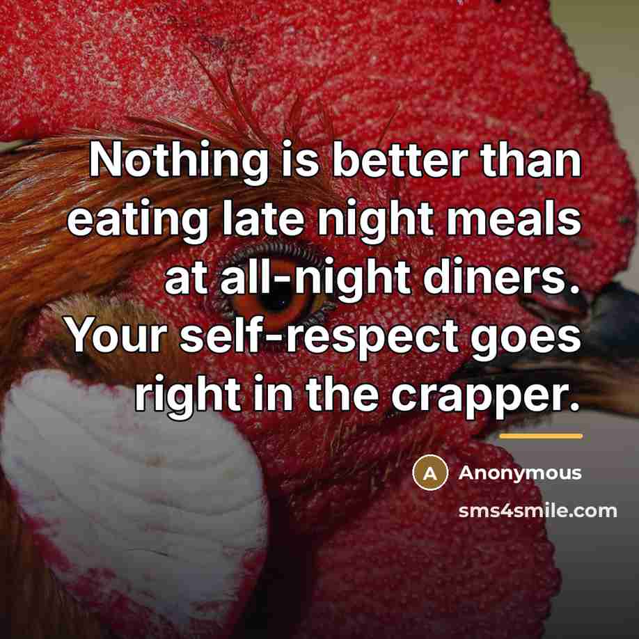 “Nothing is better than eating late night meals at all-night…” quote by Anonymous