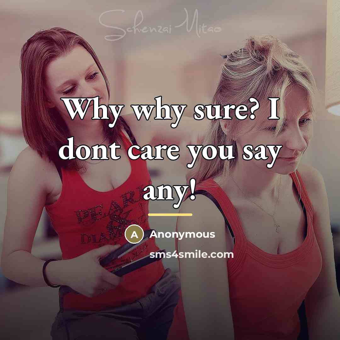 “Why why sure? I dont care you say any!” quote by Anonymous