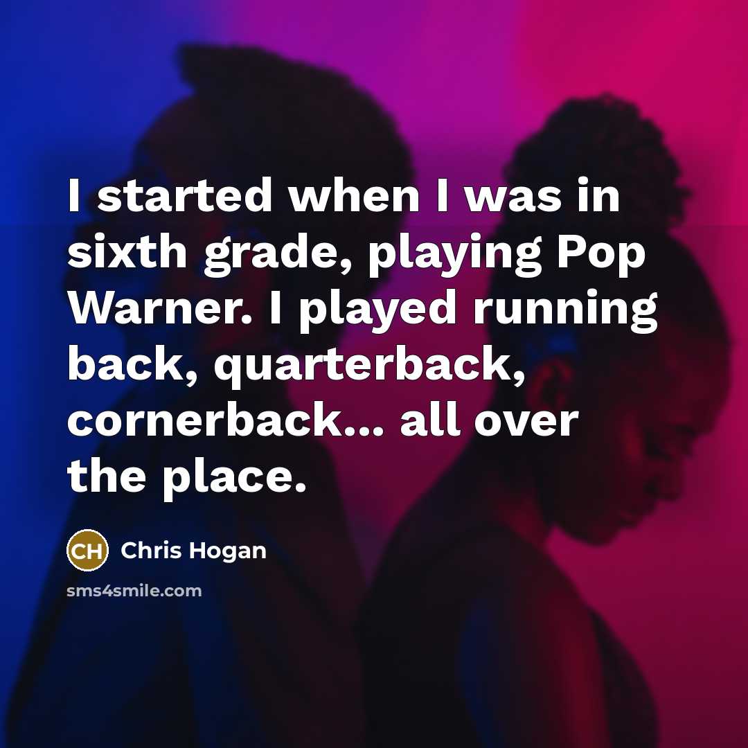 “I started when I was in sixth grade, playing Pop…” quote by Chris Hogan