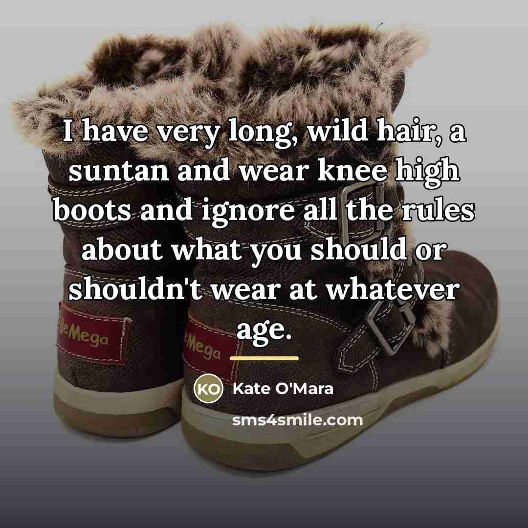 “I have very long, wild hair, a suntan and wear…” quote by Kate O'Mara