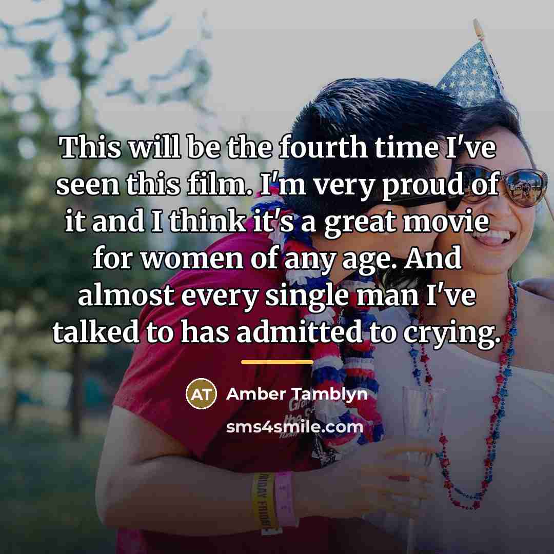 “This will be the fourth time I've seen this film.…” quote by Amber Tamblyn