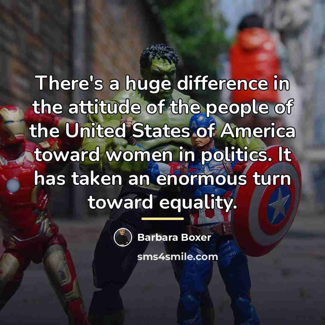 “There's a huge difference in the attitude of the people…” quote by Barbara Boxer