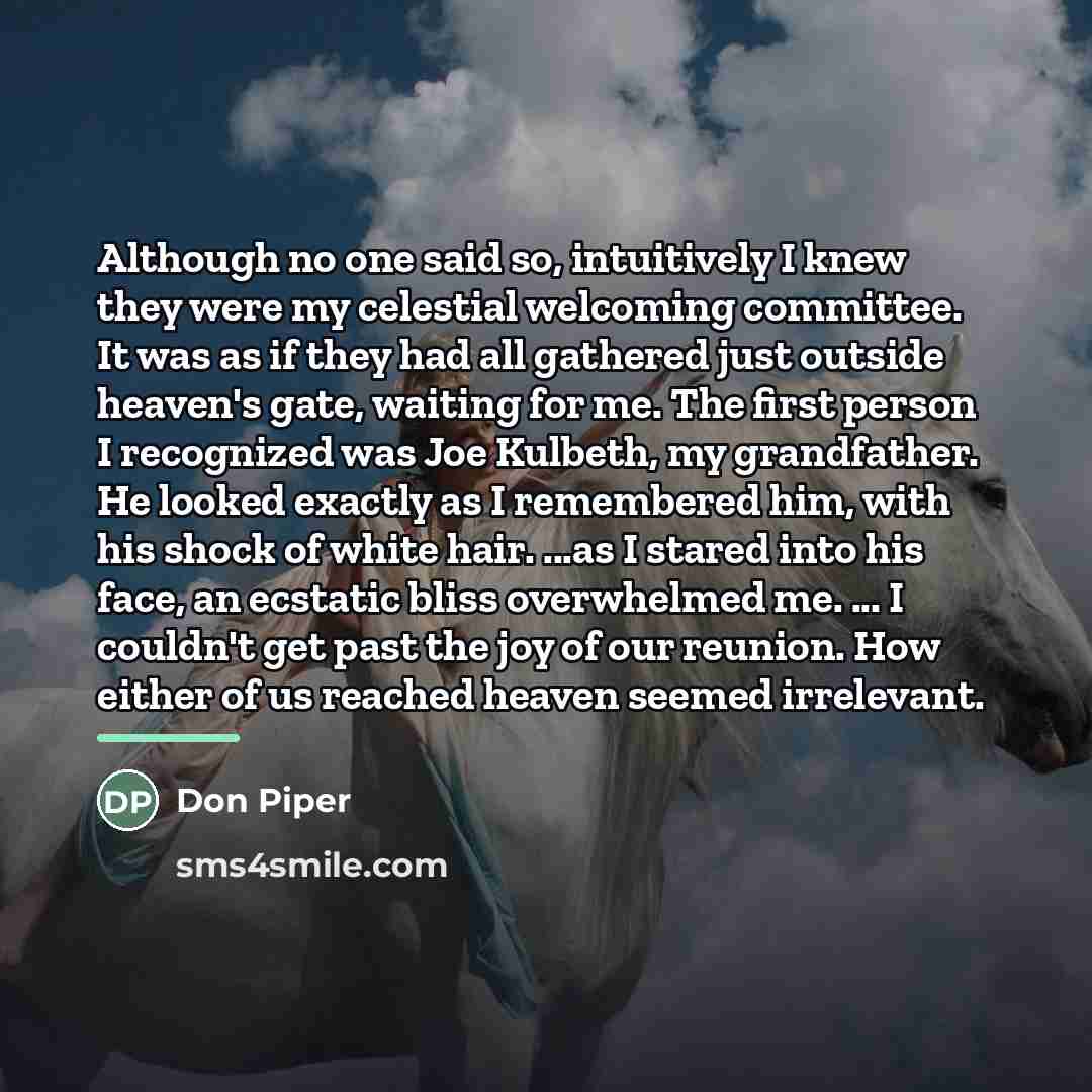 “Although no one said so, intuitively I knew they were…” quote by Don Piper