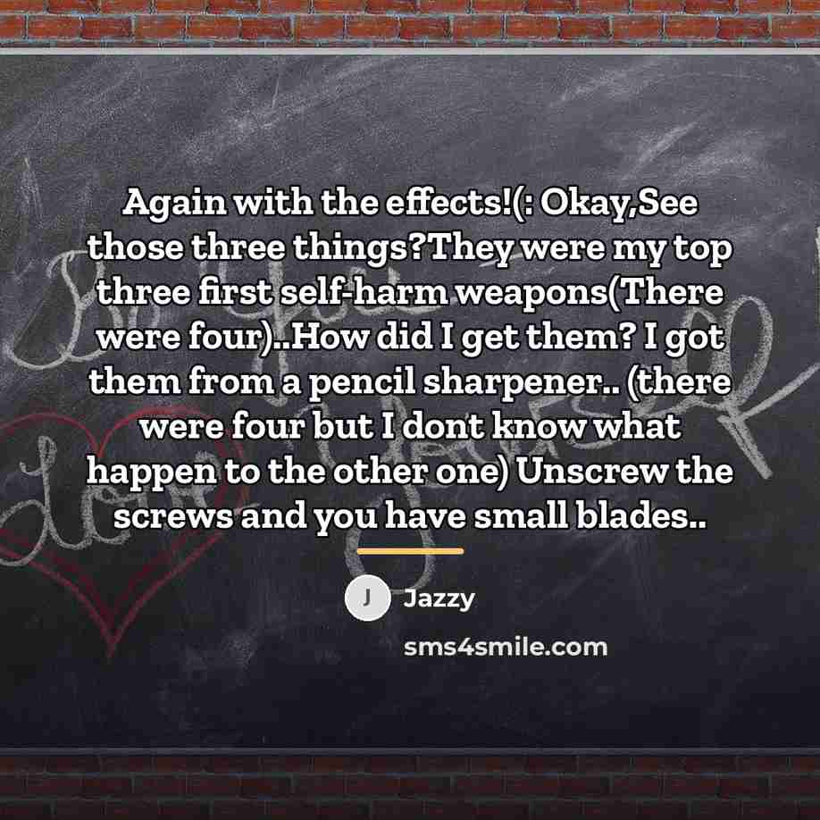 “Again with the effects!(: Okay,See those three things?They were my…” quote by Jazzy