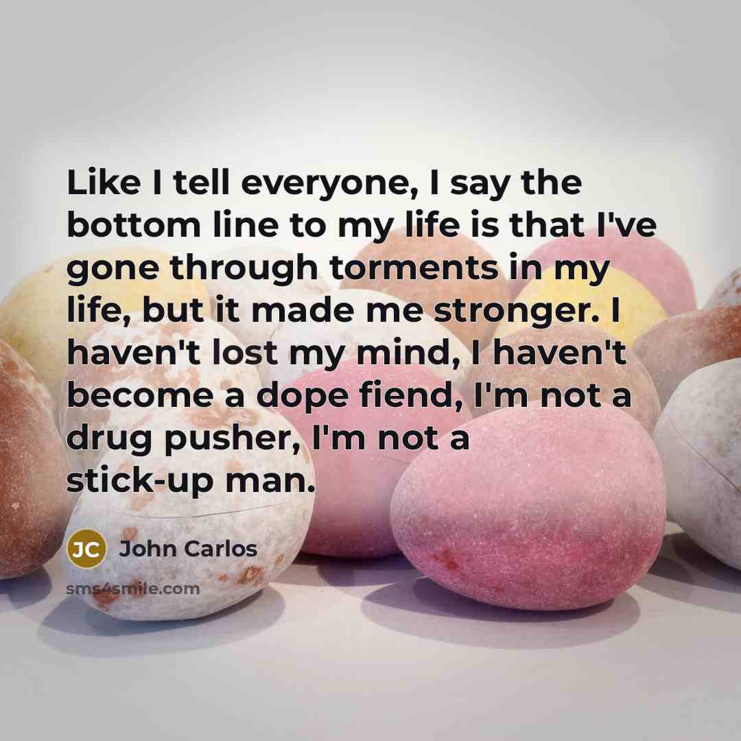 “Like I tell everyone, I say the bottom line to…” quote by John Carlos