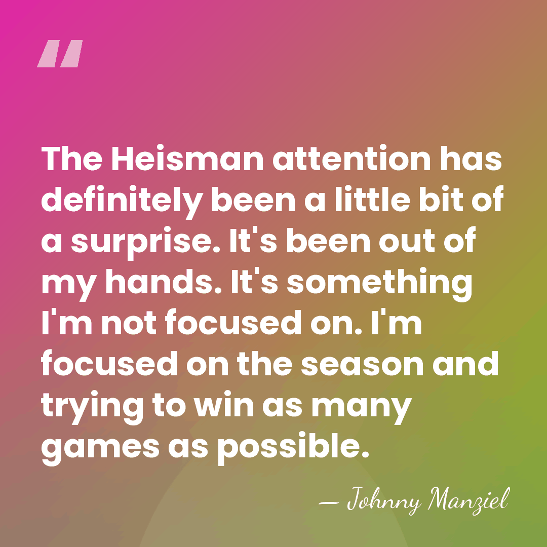 The Heisman attention has definitely been a little bit of a surprise.&hellip; - Johnny Manziel