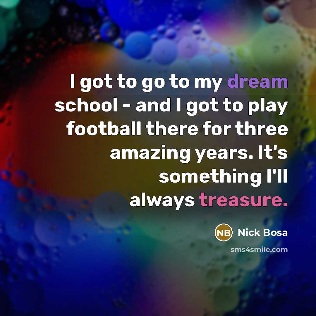 “I got to go to my dream school - and…” quote by Nick Bosa