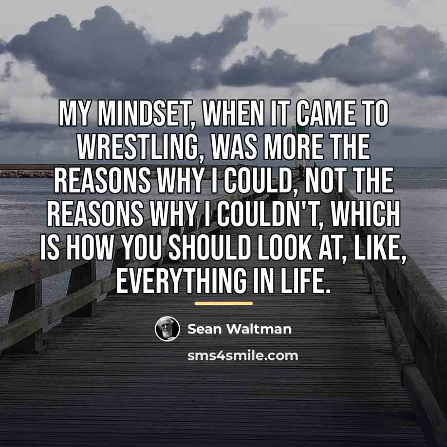 “My mindset, when it came to wrestling, was more the…” quote by Sean Waltman