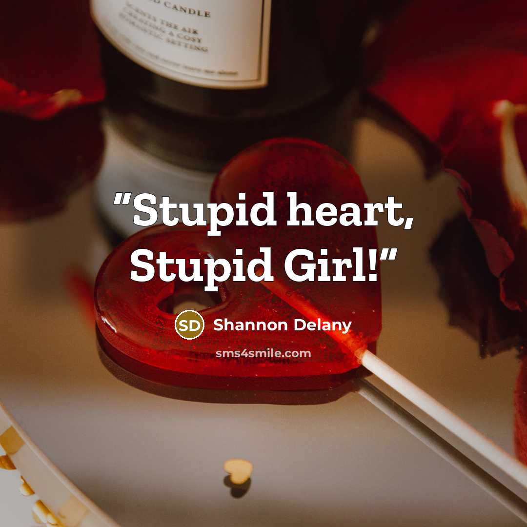 “Stupid heart, Stupid Girl!” quote by Shannon Delany
