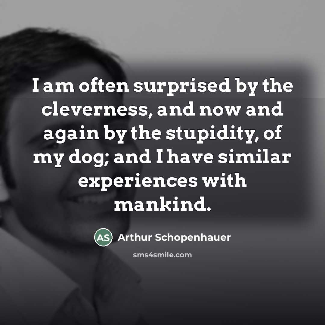 “I am often surprised by the cleverness, and now and…” quote by Arthur Schopenhauer