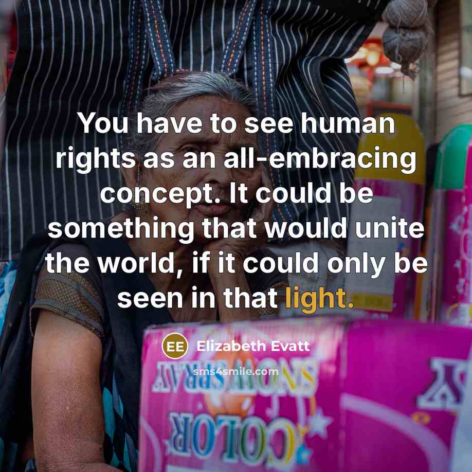 “You have to see human rights as an all-embracing concept.…” quote by Elizabeth Evatt