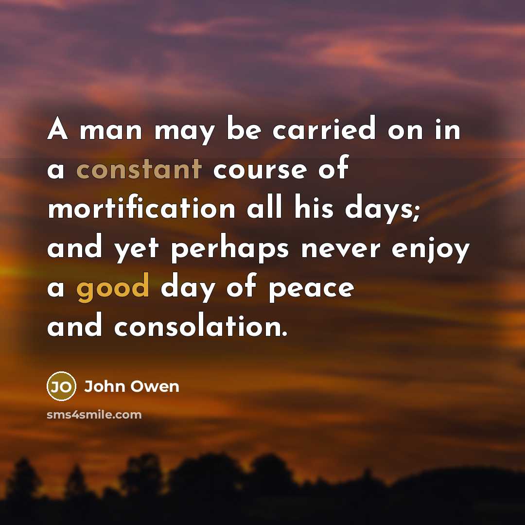 “A man may be carried on in a constant course…” quote by John Owen