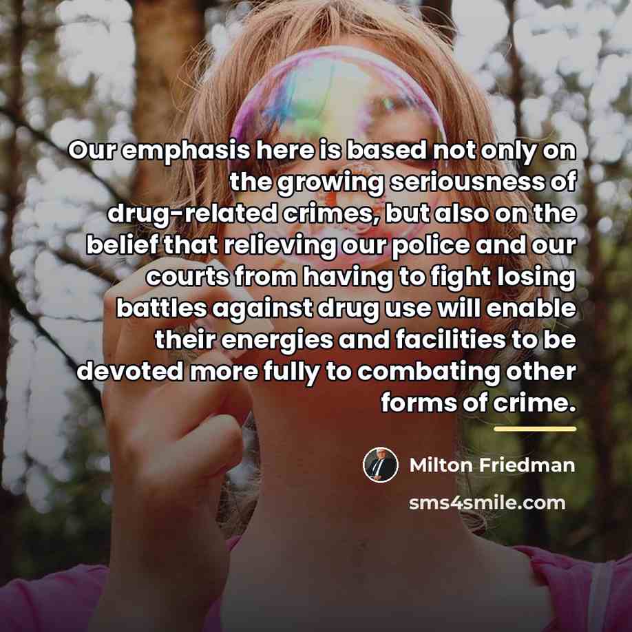 “Our emphasis here is based not only on the growing…” quote by Milton Friedman