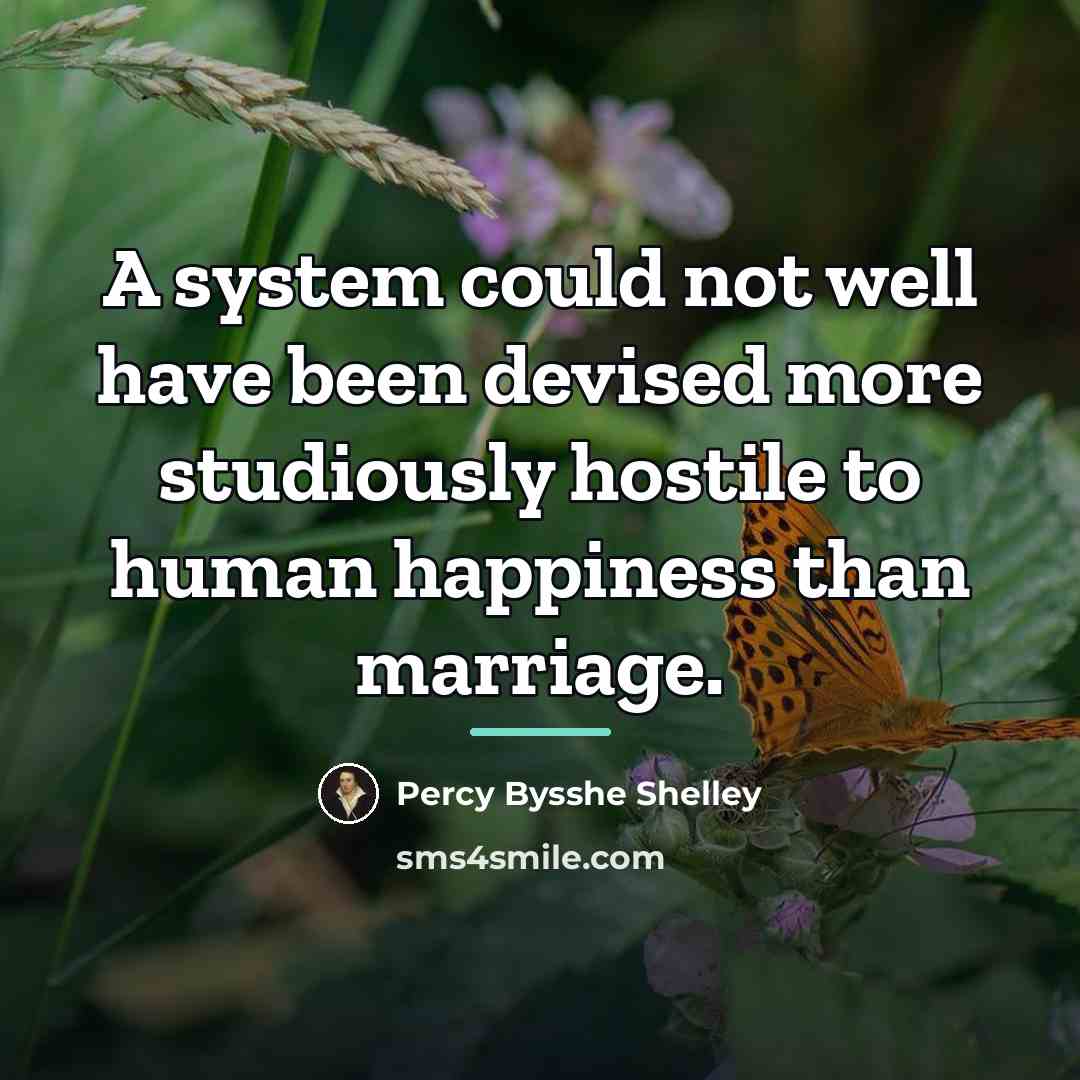 “A system could not well have been devised more studiously…” quote by Percy Bysshe Shelley