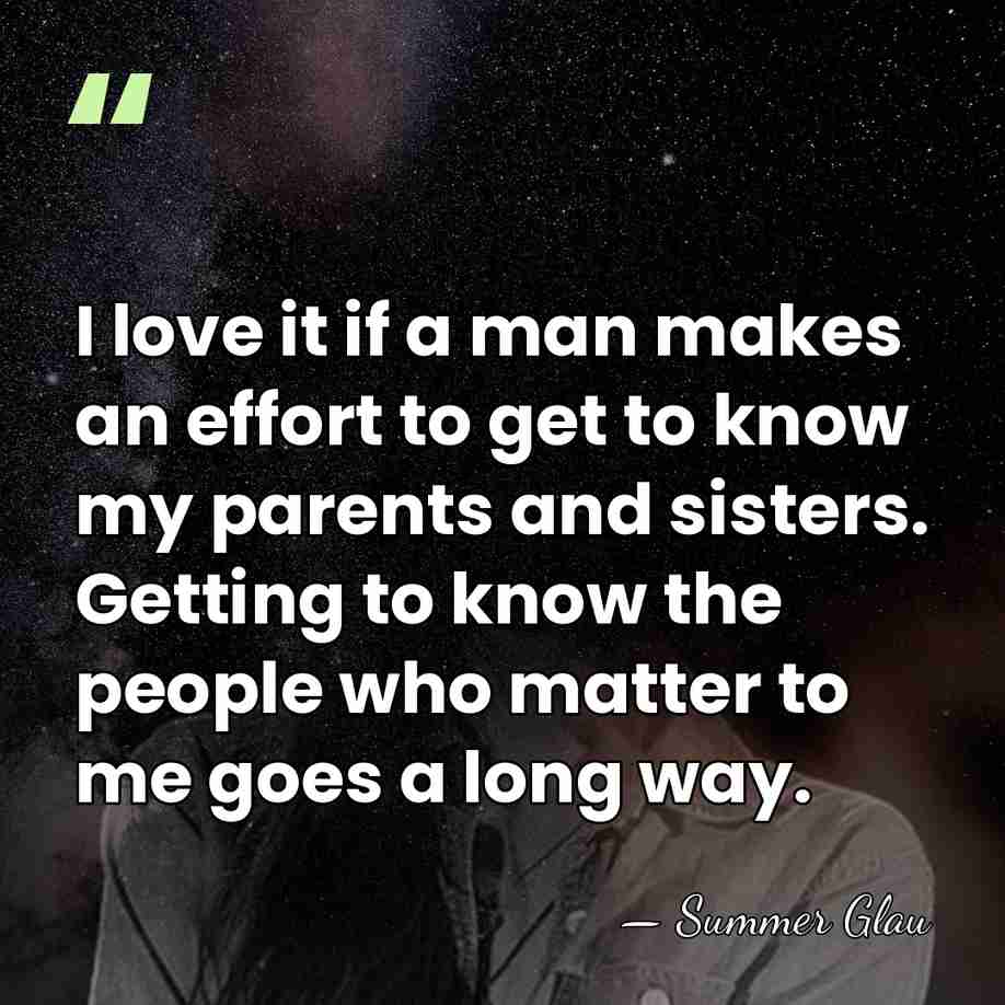 I love it if a man makes an effort to get to&hellip; - Summer Glau