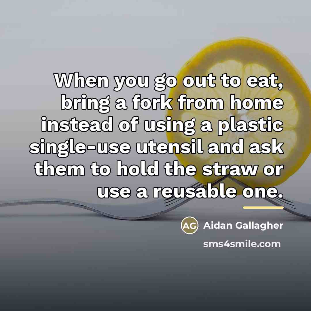 “When you go out to eat, bring a fork from…” quote by Aidan Gallagher