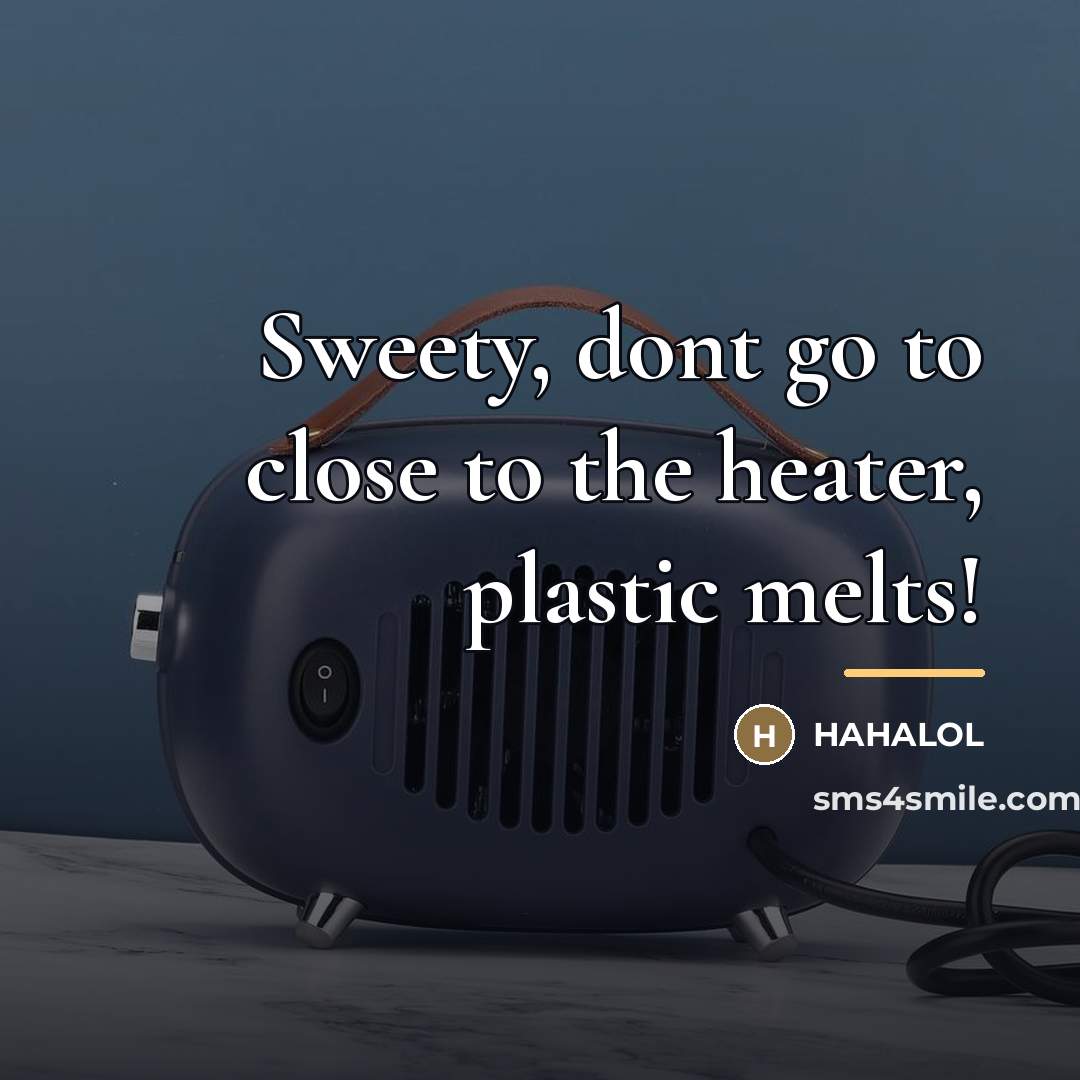 “Sweety, dont go to close to the heater, plastic melts!…” quote by Hahalol