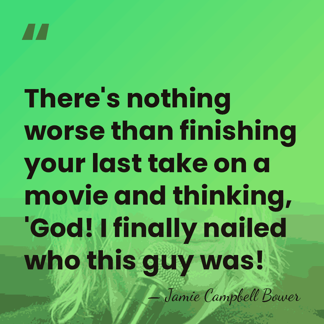 There's nothing worse than finishing your last take on a movie and&hellip; - Jamie Campbell Bower