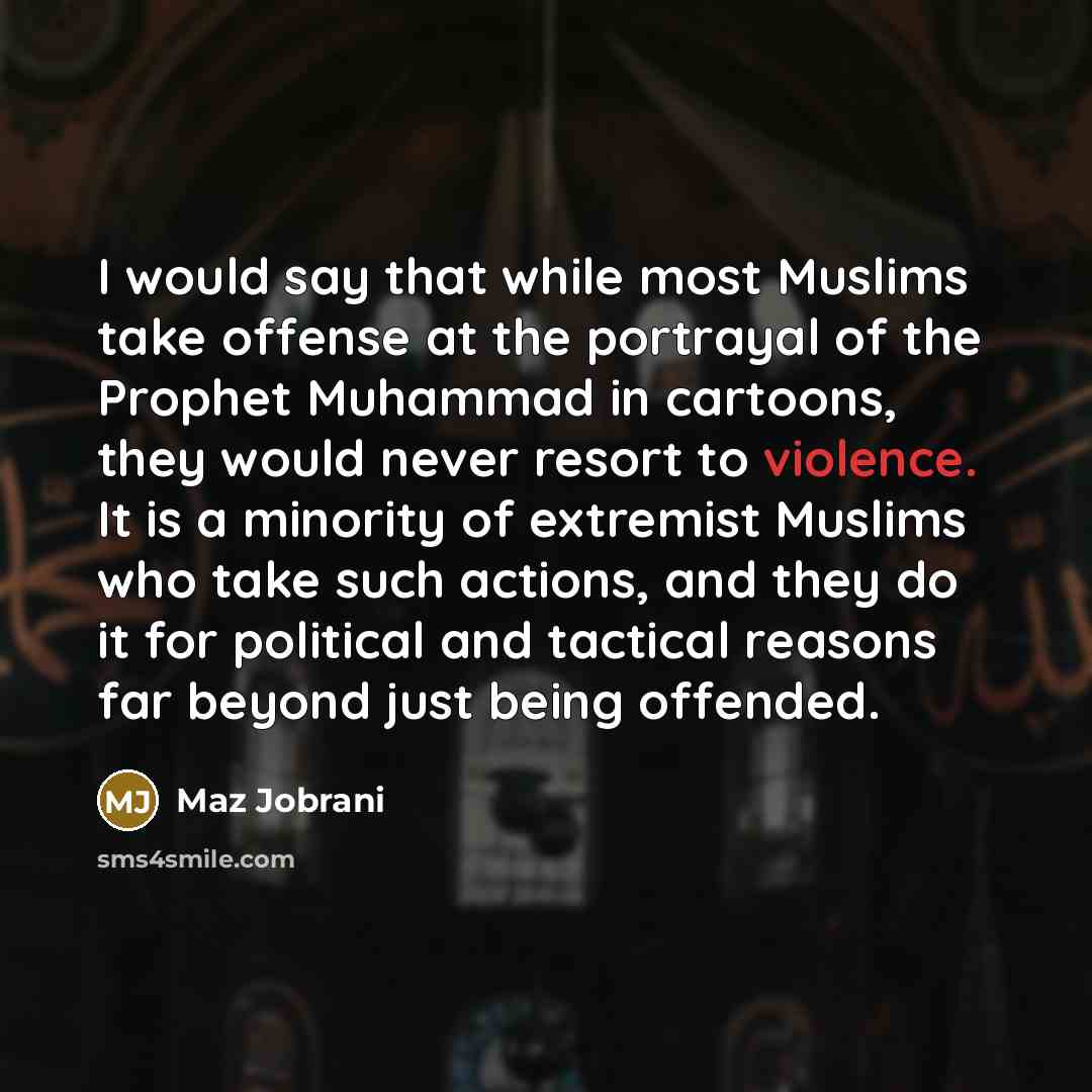 “I would say that while most Muslims take offense at…” quote by Maz Jobrani