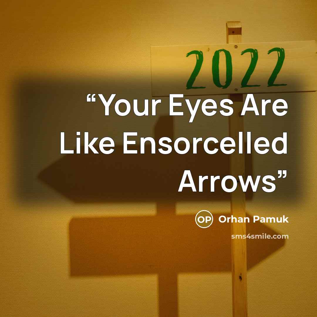 “Your Eyes Are Like Ensorcelled Arrows” quote by Orhan Pamuk