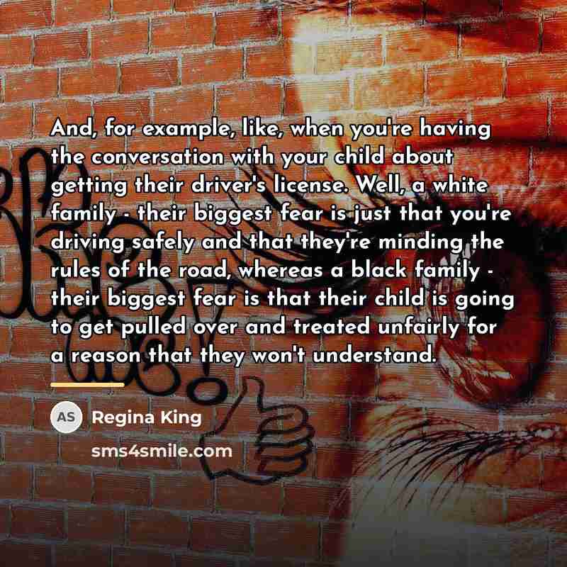 “And, for example, like, when you're having the conversation with…” quote by Regina King