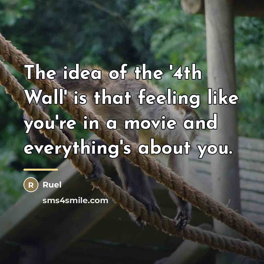 “The idea of the '4th Wall' is that feeling like…” quote by Ruel