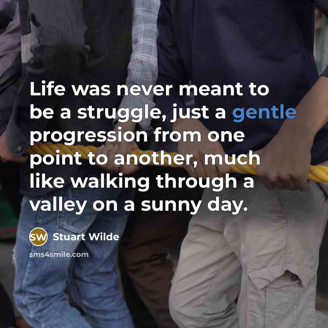 “Life was never meant to be a struggle, just a…” quote by Stuart Wilde