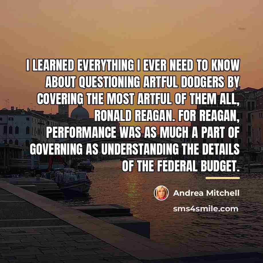 “I learned everything I ever need to know about questioning…” quote by Andrea Mitchell